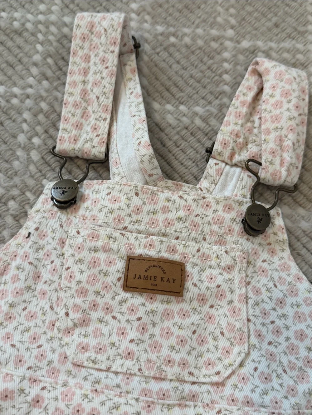 Jamie Kay Floral Overall Dress - Pink & Cream